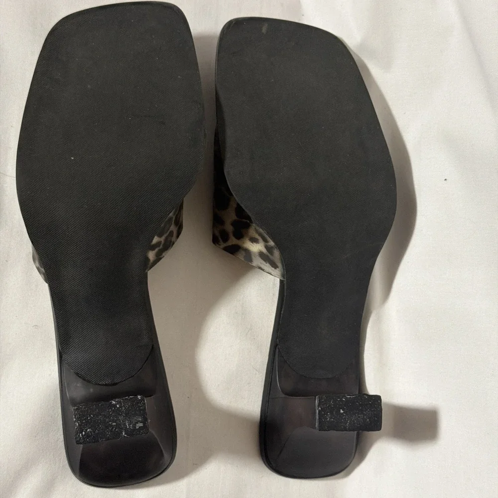 Naturalizer‎ Women's Open Toe Sandle Slip On Mule Cheetah Print Size 8